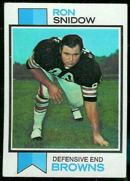 Ron Snidow 1973 Topps football card