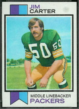 Jim Carter 1973 Topps football card