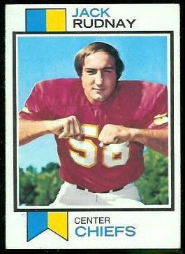 Jack Rudnay 1973 Topps football card