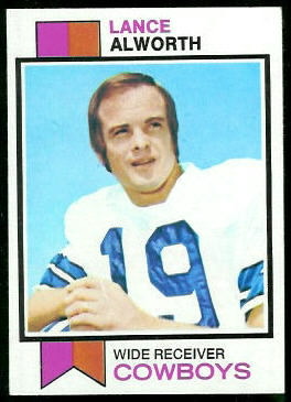 Lance Alworth 1973 Topps football card Lance Alworth 1973 Topps football card