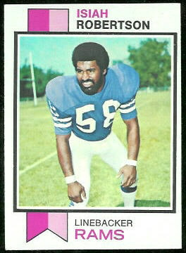 Isiah Robertson 1973 Topps football card