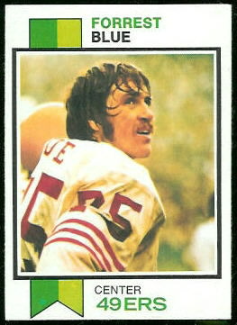 Forrest Blue 1973 Topps football card