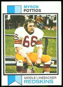 Myron Pottios 1973 Topps football card