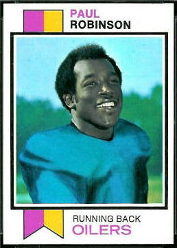 Paul Robinson 1973 Topps football card