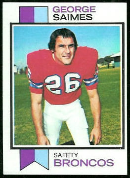 George Saimes 1973 Topps football card