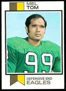 Mel Tom 1973 Topps football card