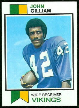 John Gilliam 1973 Topps football card