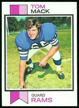 Tom Mack 1973 Topps football card Tom Mack 1973 Topps football card