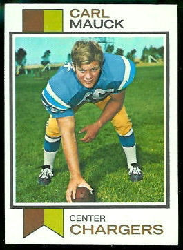 Carl Mauck 1973 Topps football card