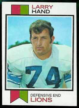 Larry Hand 1973 Topps football card