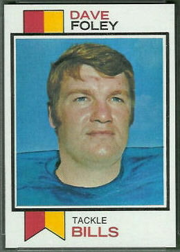 Dave Foley 1973 Topps football card