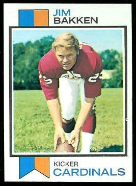 Jim Bakken 1973 Topps football card