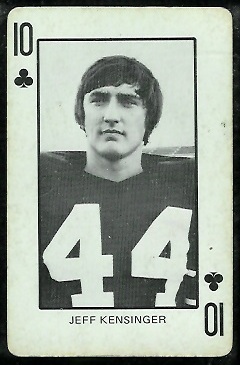 Jeff Kensinger 1974 Colorado Playing Cards football card