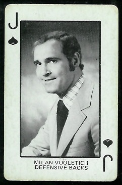 Milan Vooletich 1974 Colorado Playing Cards football card