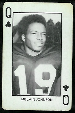 Melvin Johnson 1974 Colorado Playing Cards football card Melvin Johnson 1974 Colorado Playing Cards football card