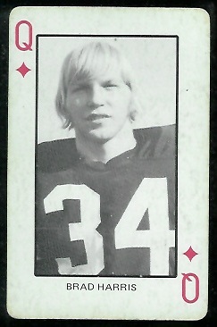 Brad Harris 1974 Colorado Playing Cards football card