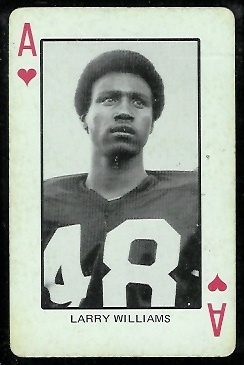 Larry Williams 1974 Colorado Playing Cards football card