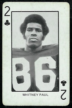 Whitney Paul 1974 Colorado Playing Cards football card