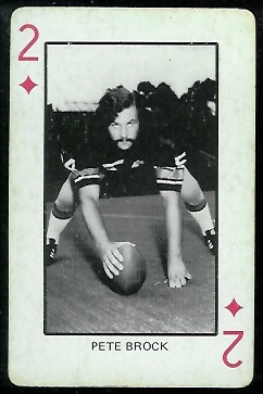Pete Brock 1974 Colorado Playing Cards football card Pete Brock 1974 Colorado Playing Cards football card
