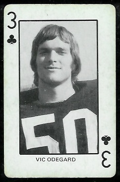 Vic Odegard 1974 Colorado Playing Cards football card