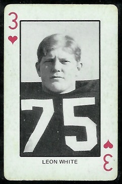Leon White 1974 Colorado Playing Cards football card