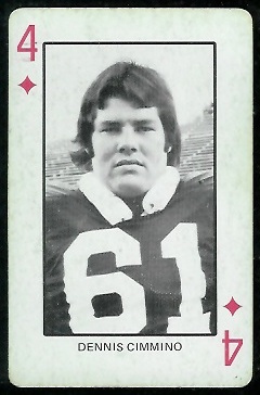 Denis Cimmino 1974 Colorado Playing Cards football card