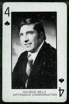 George Belu 1974 Colorado Playing Cards football card George Belu 1974 Colorado Playing Cards football card