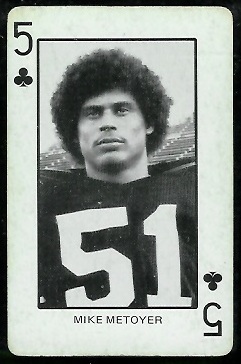 Mike Metoyer 1974 Colorado Playing Cards football card