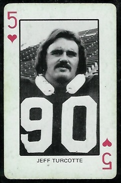 Jeff Turcotte 1974 Colorado Playing Cards football card