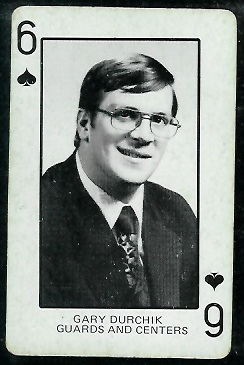 Gary Durchik 1974 Colorado Playing Cards football card