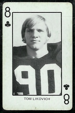 Tom Likovich 1974 Colorado Playing Cards football card