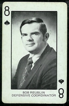 Bob Reublin 1974 Colorado Playing Cards football card