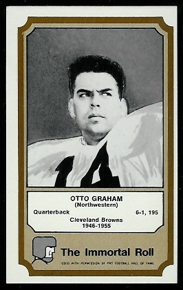 Otto Graham 1974 Fleer Immortal Roll football card Otto Graham 1974 Fleer Immortal Roll football card