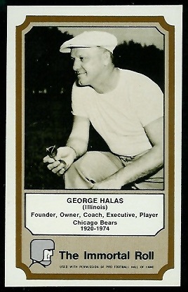 George Halas 1974 Fleer Immortal Roll football card