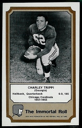 Charley Trippi 1974 Fleer Immortal Roll football card