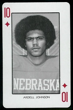 Ardell Johnson 1974 Nebraska Playing Cards football card