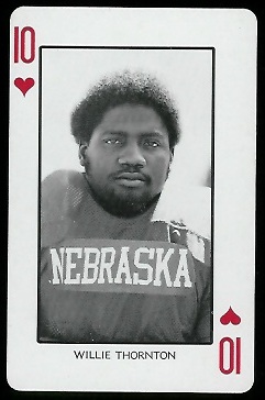 Willie Thornton 1974 Nebraska Playing Cards football card Willie Thornton 1974 Nebraska Playing Cards football card