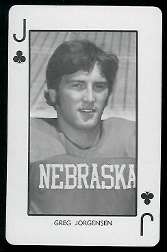 Greg Jorgensen 1974 Nebraska Playing Cards football card