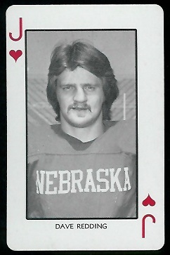 Dave Redding 1974 Nebraska Playing Cards football card