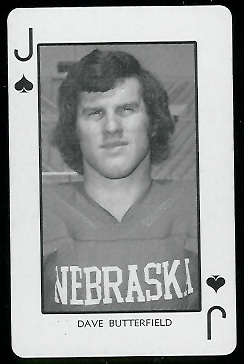 Dave Butterfield 1974 Nebraska Playing Cards football card