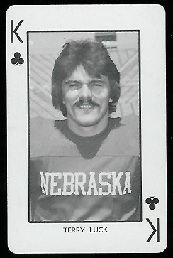 Terry Luck 1974 Nebraska Playing Cards football card
