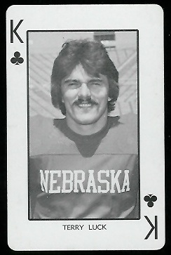 Terry Luck 1974 Nebraska Playing Cards football card Terry Luck 1974 Nebraska Playing Cards football card