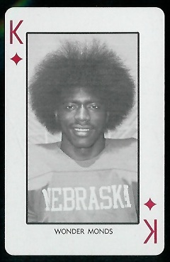 Wonder Monds 1974 Nebraska Playing Cards football card