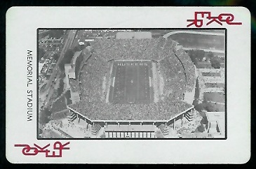 Memorial Stadium 1974 Nebraska Playing Cards football card