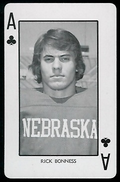 Rik Bonness 1974 Nebraska Playing Cards football card
