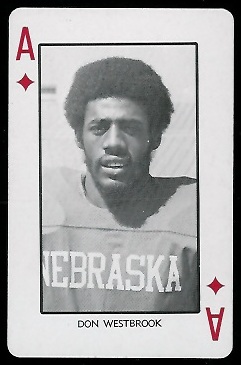 Don Westbrook 1974 Nebraska Playing Cards football card Don Westbrook 1974 Nebraska Playing Cards football card