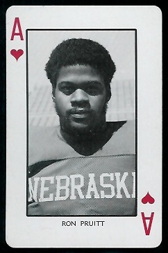 Ron Pruitt 1974 Nebraska Playing Cards football card