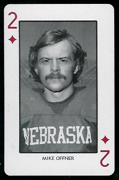 Mike Offner 1974 Nebraska Playing Cards football card