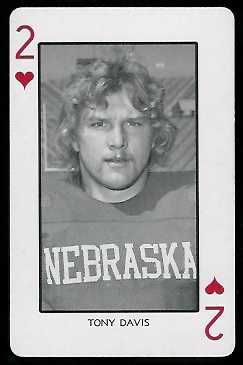 Tony Davis 1974 Nebraska Playing Cards football card