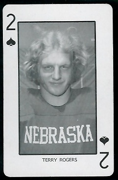 Terry Rogers 1974 Nebraska Playing Cards football card